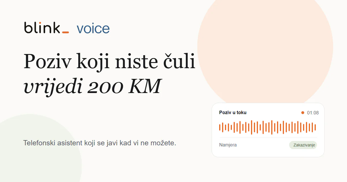 blink voice, telefonski asistent