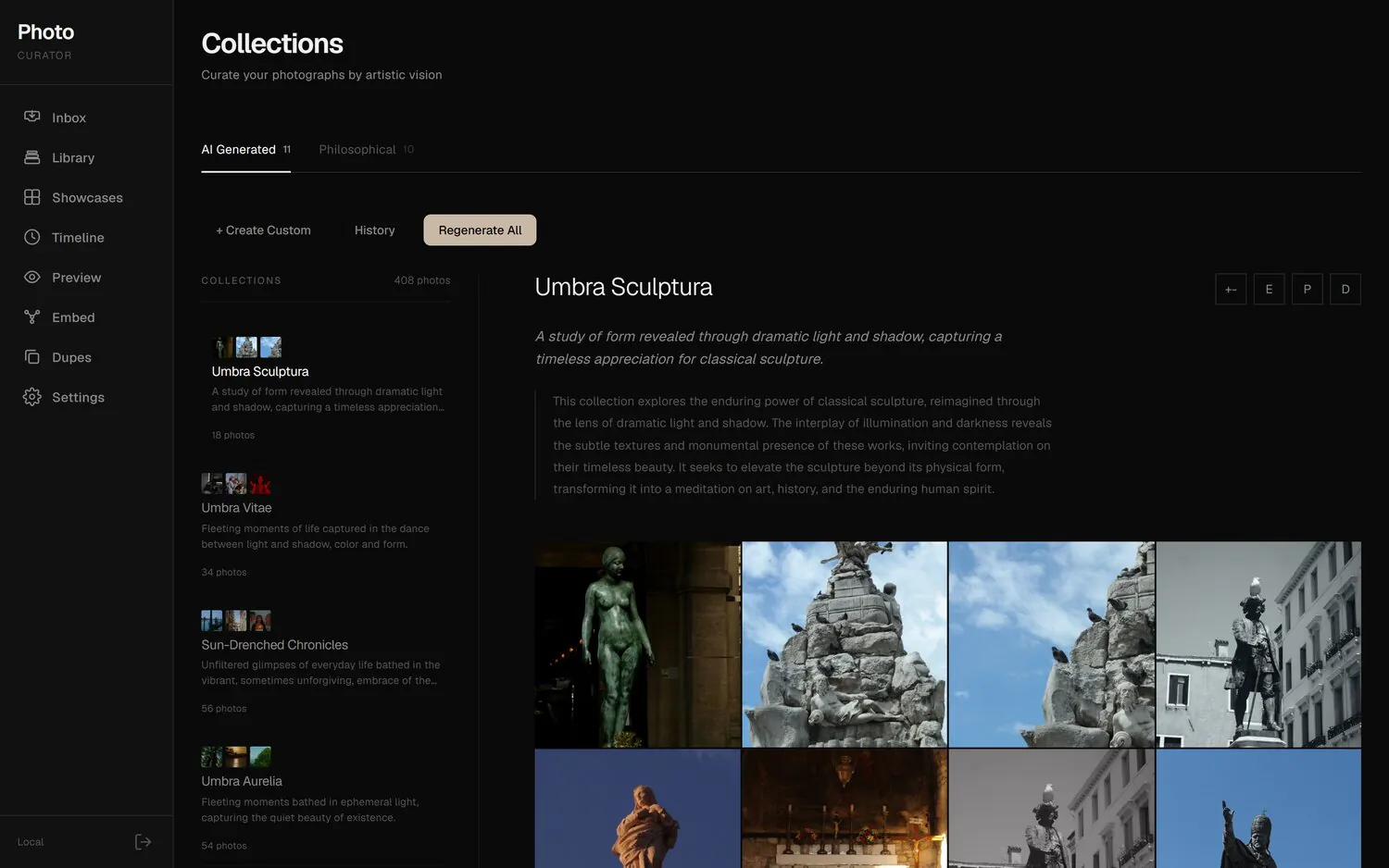 Smart AI Curator, kolekcija sa narativom i kuriranim serijama