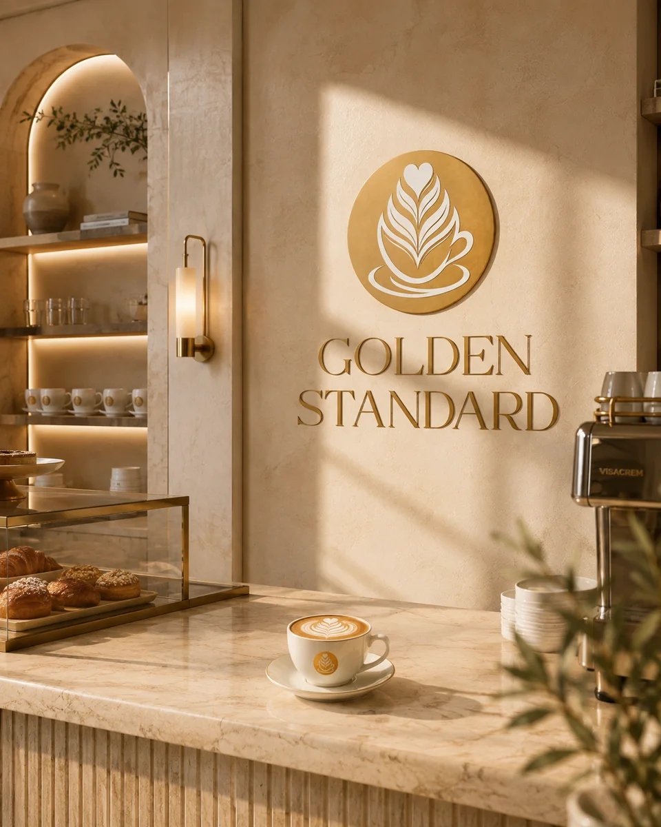 Golden Standard identity on a café counter