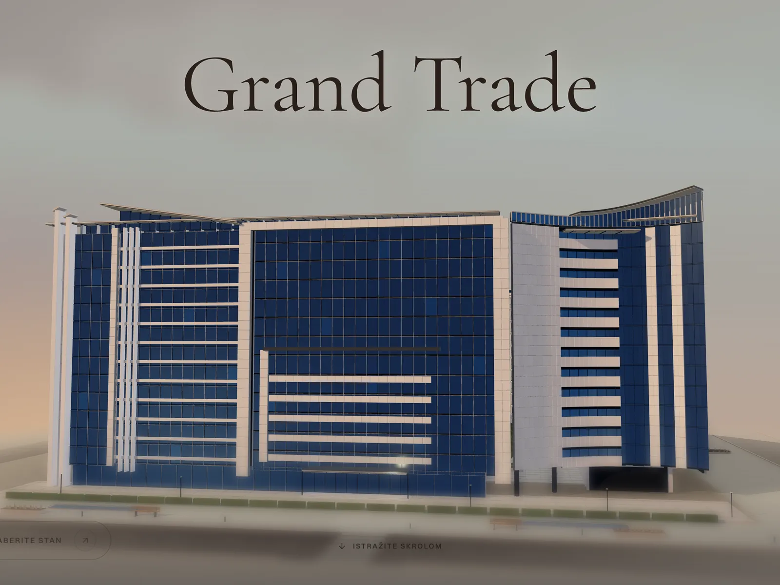 Grand Trade, complesso residenziale e commerciale in 3D