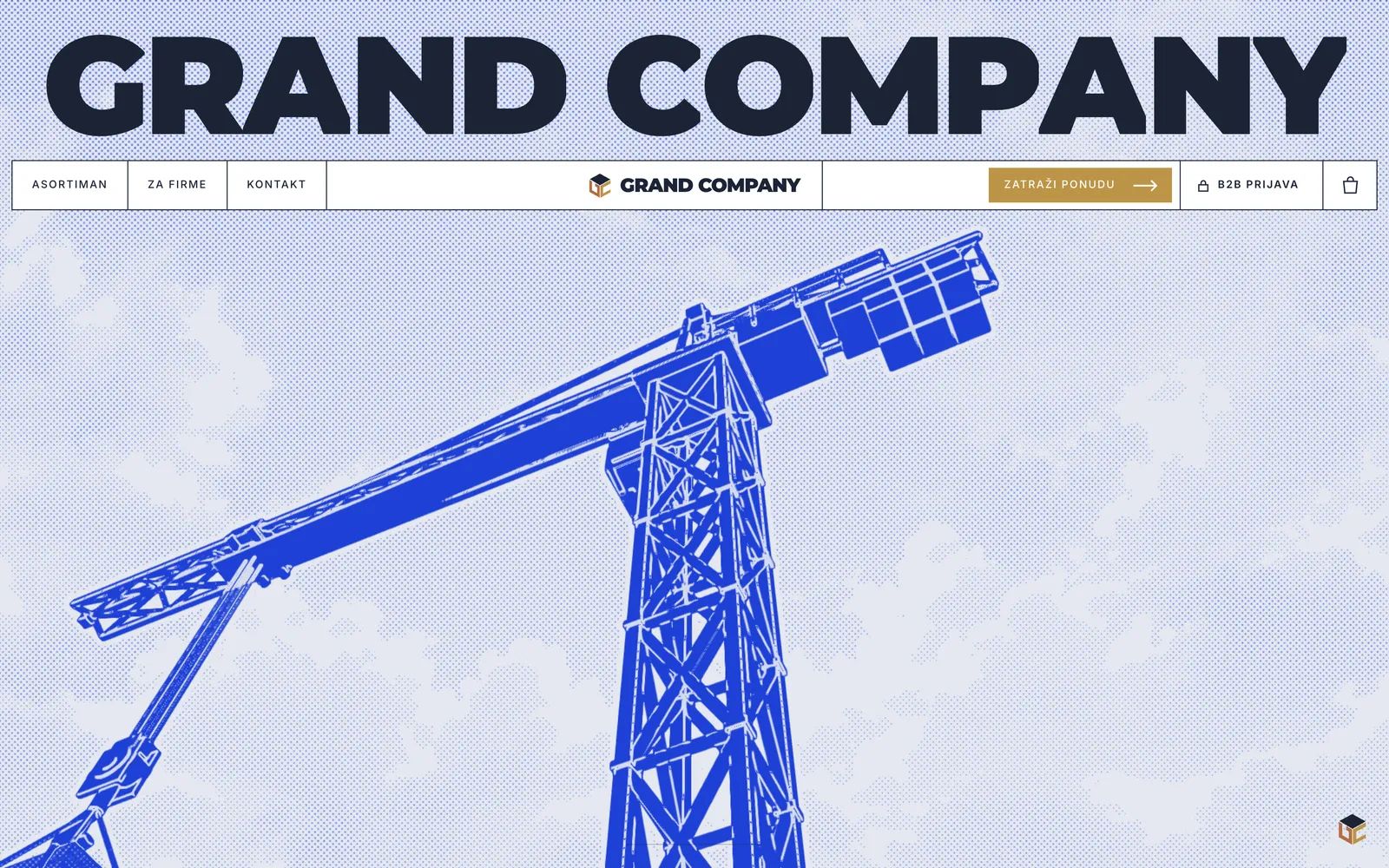 Grand Company, homepage: materiali edili per professionisti, ingrosso e consegna a Banja Luka