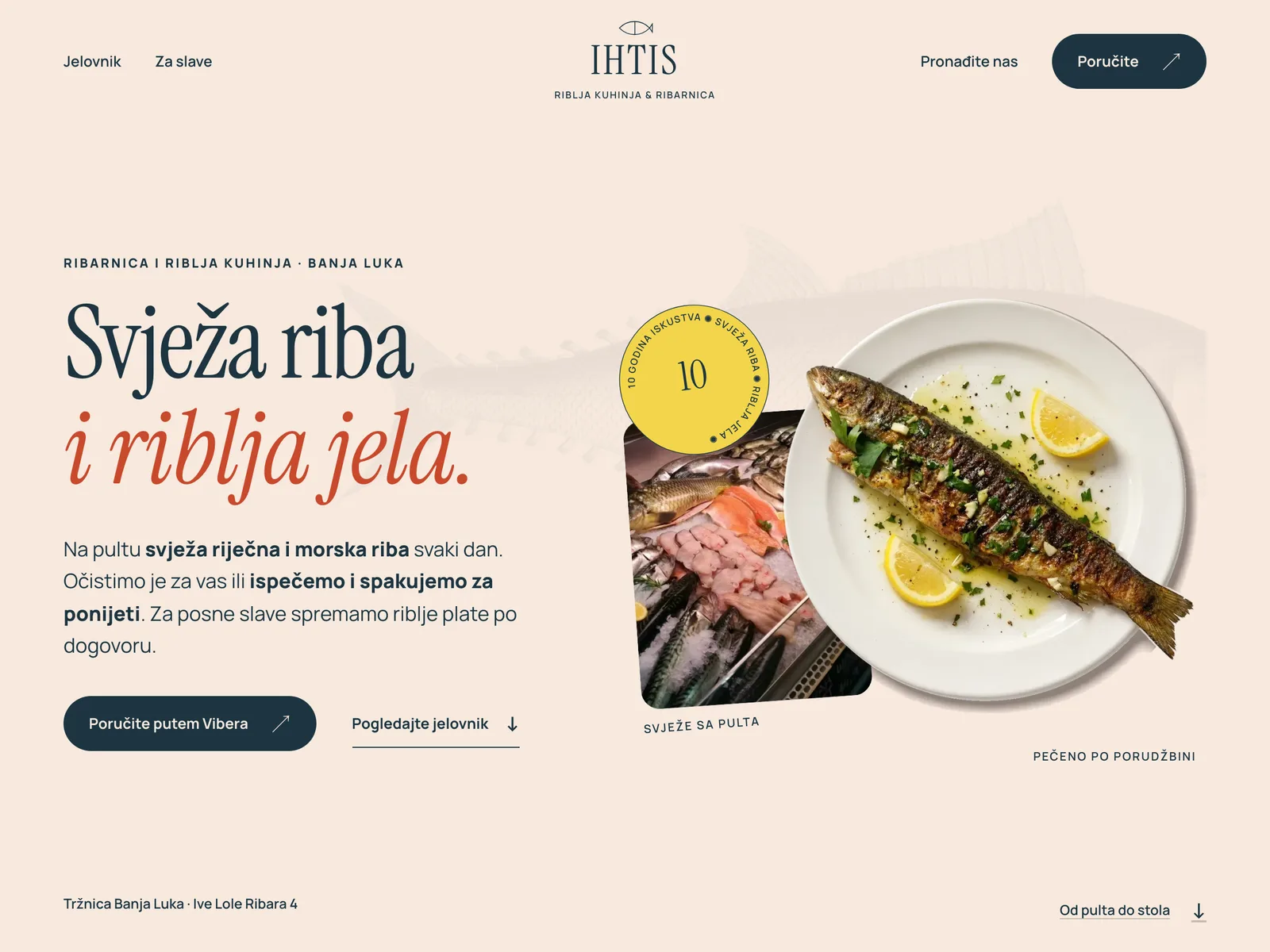Ihtis, sajt riblje kuhinje i ribarnice