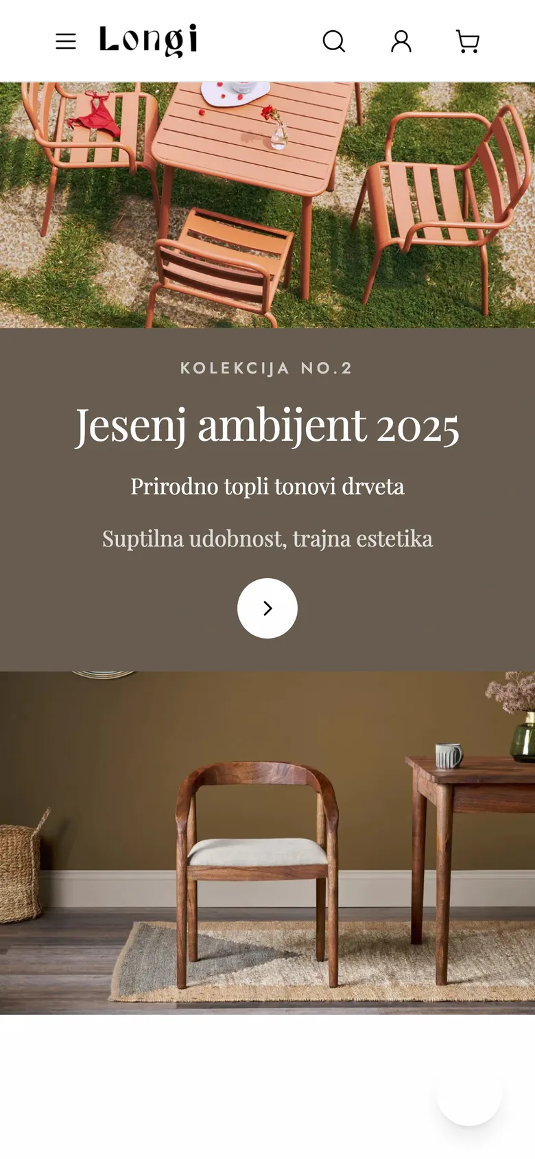 Longi auf dem Smartphone, Kollektion Jesenj ambijent 2025