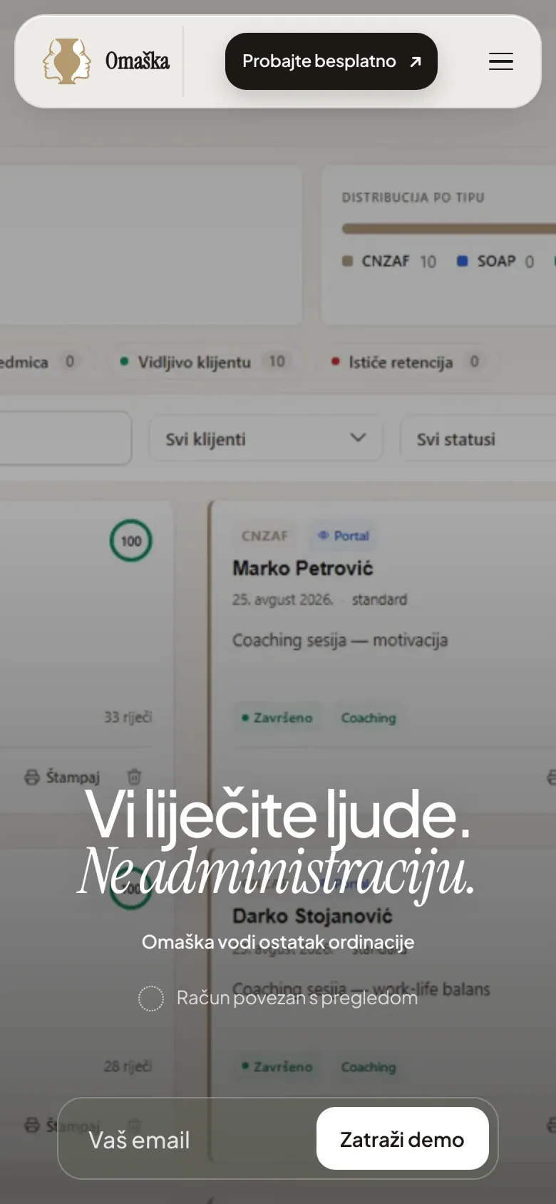 Omaška na telefonu, naslovna