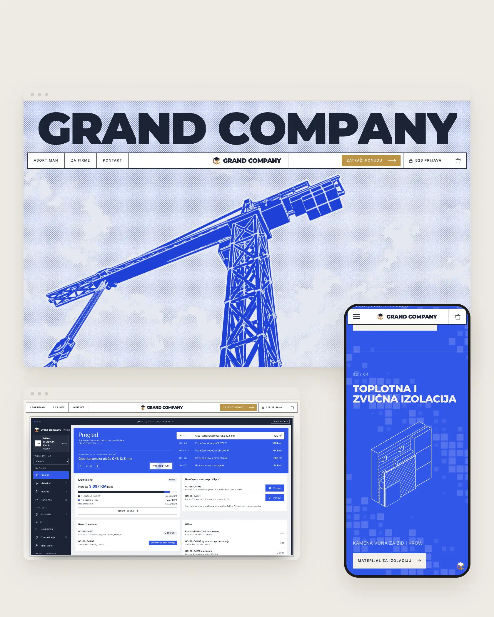 Grand Company, sito di materiali edili e portale B2B