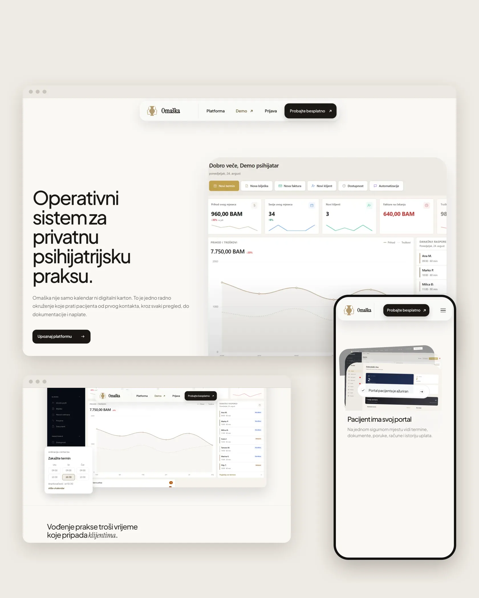 Omaška, Sistem za klinike