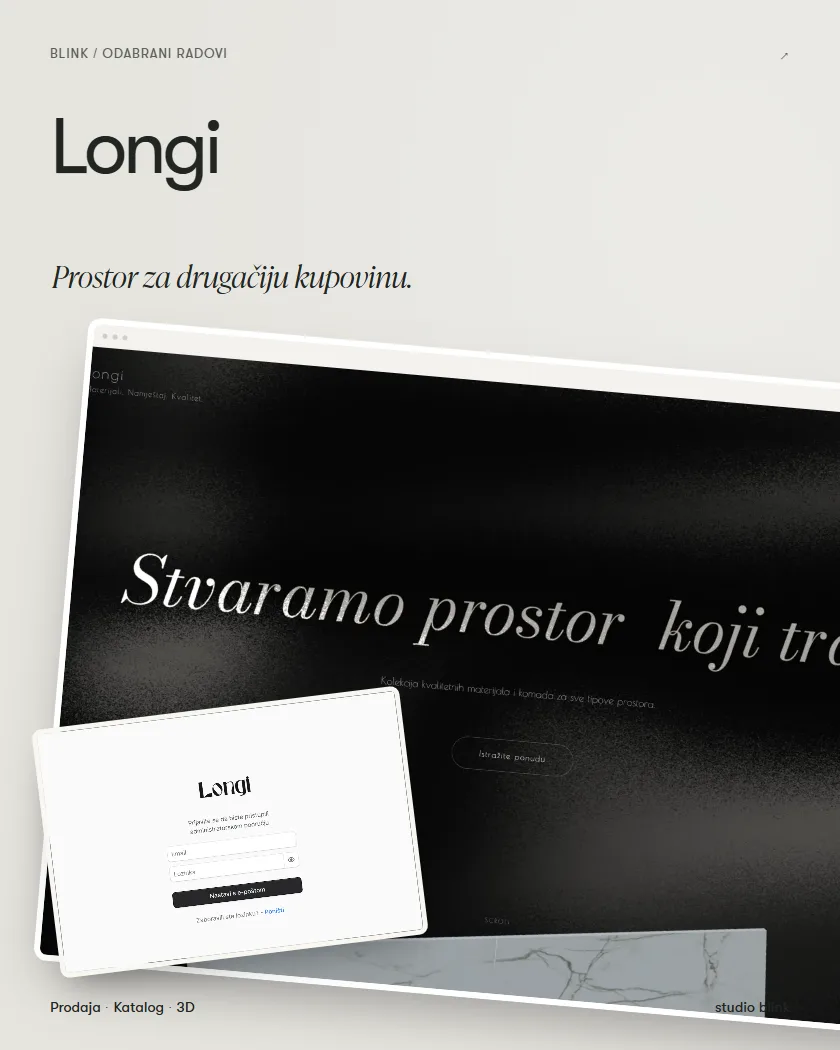 Longi, prodavnica sa 3D prikazom artikla